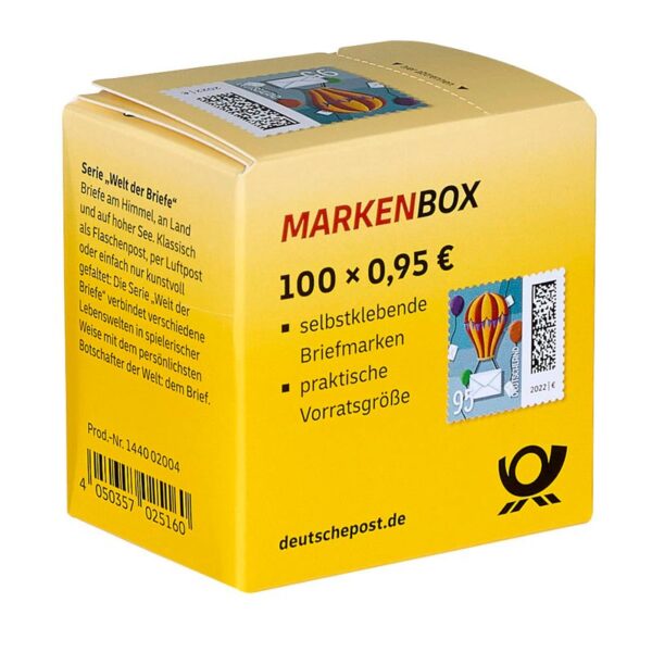 Porto ab 2025: Deutsche Post 0,95 € Briefmarken "Ballonpost" selbstklebend, 100 St. – Bild 3