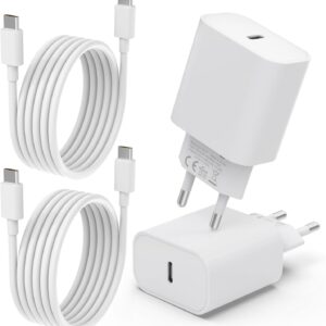 USB C Ladegerät,USB C Kabel [Apple MFi Zertifiziert] iPhone ladekabel für iPhone 16/15 Pro Max 15/16 Plus iPad Netzteil Schnellladegerät Stecker Schnellladekabel USB c Power Adapter (weiß, 2pack)