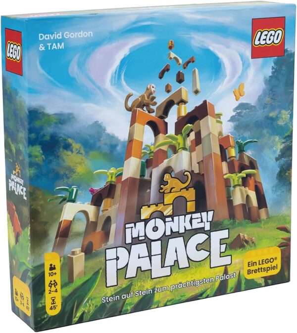 Dotted Games - Monkey Palace: EIN Lego Brettspiel – Stein auf Stein zum prächtigsten Palast! Lustiges Familien-Baustein-Spiel für Kinder und Erwachsene - Alter 10+, 2-4 Spieler, 45 Minuten pro Partie