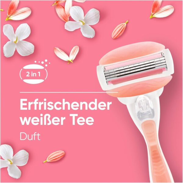 Gillette Venus ComfortGlide Spa Breeze Damenrasierer, 1 Ersatzklingen, rutschfestes, ergonomisches Handstück – Bild 4