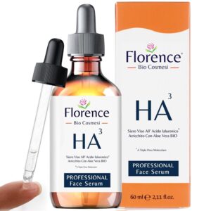 Bio Hyaluron Serum, Hochdosiert 60ml. Vegane Essence mit Niacinamid, Vitamin C, B5 & Aloe. Anti-Aging, Feuchtigkeitsspendendes Hyaluronsäure Serum - Anti-Falten-Wirkstoffen für Strahlende Gesichtshaut