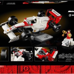 Lego Icons McLaren MP4/4 & Ayrton Senna, Vatertagsgeschenk für Papa, Rennwagen-Modell mit Minifiguren, F1-Rennwagen, Set für Erwachsene 10330