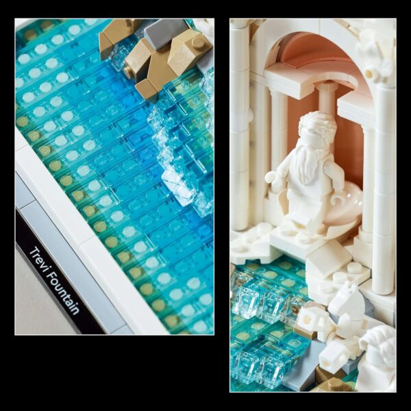 LEGO Architecture Trevi-Brunnen - Modell eines Wahrzeichens von Rom mit Minifiguren Skulpturen - Sammlerstück für das Büro und Wohnzimmer - Geschenk für Erwachsene und Architekturliebhaber 21062 – Bild 2