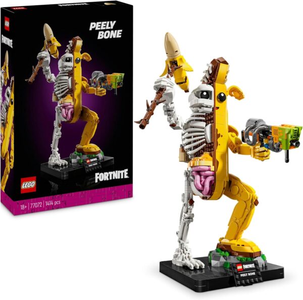 LEGO Fortnite Knochen-Schali - Inklusive Farbwerfer & Schalenschläger-Spitzhacke - Sammlerstück für Videospiel-Fans - Bauset für Erwachsene als Wohn- oder Büro-Deko - 77072