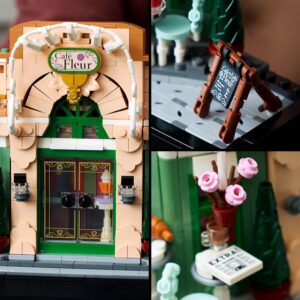 LEGO Icons Französisches Café - Deko fürs Wohnzimmer oder Büro - Bauset für Erwachsene inkl. pittoresker Fassade, aufgehängten Blumentöpfen und Stühlen - Geschenk für Männer & Frauen 10362