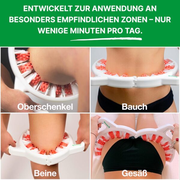 CELLULITE Manuelles Anti-Cellulite Massagegerät, Made in Italy, patentiert, mit mechanischer Dreifachwirkung und Rollen, die die Haut anheben, komprimieren und dehnen, Oberschenkel und Gesäß – Bild 3