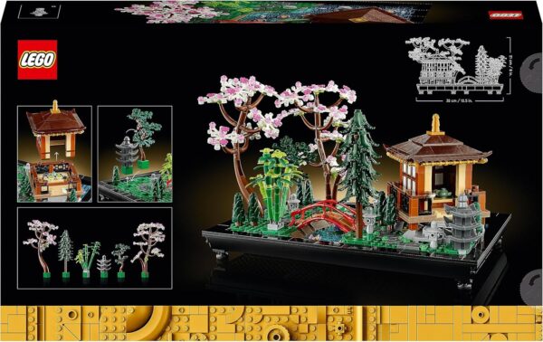 Lego Icons Garten der Stille - Botanical Zen-Garten-Set für Erwachsene mit Lotusblumen - anpassbare Schreibtisch-Dekoration inspiriert von Japan - achtsames Geschenk für Frauen und Männer 10315 – Bild 2
