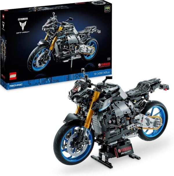 LEGO 42159 Technic Yamaha MT-10 SP Motorrad-Modellbausatz für Erwachsene, authentisches Fahrzeug-Modell mit 4-Zylinder-Motor, funktionsfähiger Lenkung und AR-App, Geschenk für Männer und Frauen