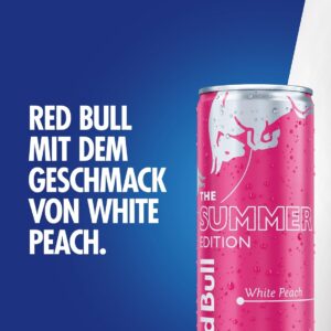 Red Bull Energy Drink Summer Edition White Peach - 24er Palette Dosen - Getränke mit White Peach Geschmack, EINWEG (24 x 250 ml)