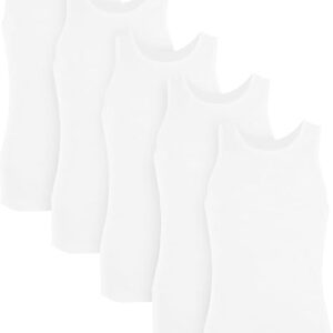 5er Pack Unterhemd Herren 100% Baumwolle, Tank Top, Herren Unterhemden, Hochwertige Ärmellos Unterziehshirt