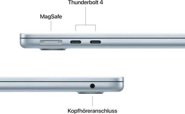 Apple MacBook Air (13", Apple M4 Chip mit 10‑Core CPU und 8‑Core GPU, 16GB Gemeinsamer Arbeitsspeicher, 256 GB) - Polarstern – Bild 5