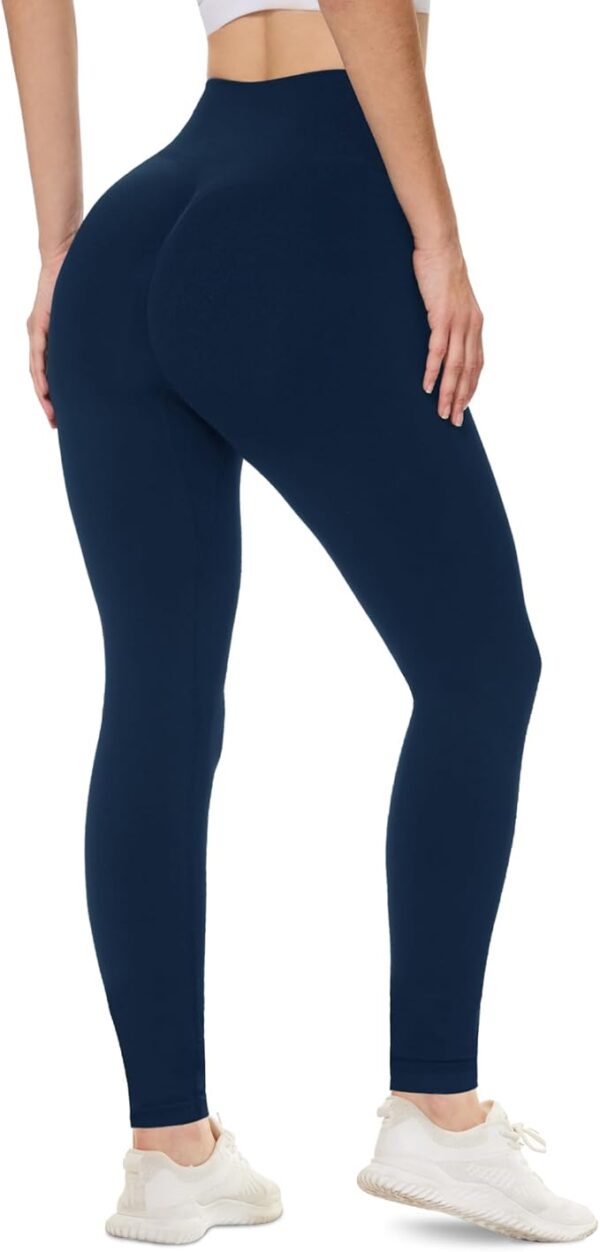 Scrunch Butt Leggings Sport Damen Leggins Gym Fitness Push Up Booty Nahtlose Po High Waist Sportleggins Lang Seamless Yogahose Blickdichte