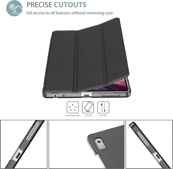 ProCase Hülle für 9 Zoll Lenovo Tab M9 22,86 cm (1340x800, HD Display) Dreifach Falt Klapp Schutzhülle Ultra Leicht Ständer Cover Translucent Frosted Rückhülle –Schwarz – Bild 2
