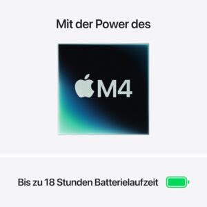 Apple MacBook Air (13", Apple M4 Chip mit 10‑Core CPU und 8‑Core GPU, 16GB Gemeinsamer Arbeitsspeicher, 256 GB) - Himmelblau