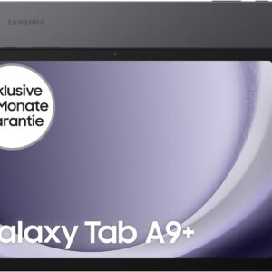 Samsung Galaxy Tab A9+ Wi-Fi Android-Tablet, 64 GB Speicherplatz, Großes Display, 3D-Sound, Simlockfrei ohne Vertrag, Graphite, Inkl. 3 Jahre Herstellergarantie