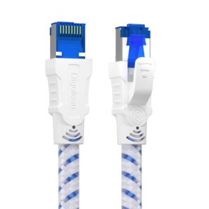 Lan Kabel Netzwerkkabel Cat 8, Ethernet Kabel 1m 2m 3m 5meter 10meter 15meter 20meter 30meter, 40Gbps 2000 MHz Gigabit F/FTP Patchkabel mit rj45 Stecker für Ps5, Laptop, Schneller als Cat 7 (0,5m)