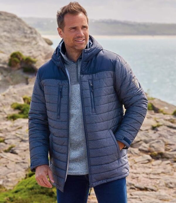 Blaue Steppjacke - Warm und leicht - Verfügbar – Bild 3