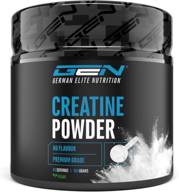 Creatin Pulver - 0,3kg / 300g - 1kg / 1000 g - Reines Creatin Monohydrat - Optimale Löslichkeit - Vegan - Ohne Zusätze - Pure Powder - German Elite Nutrition