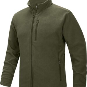 33,000ft Herren Fleecejacke Stehkragen Warm Jacke Männer Leichte Strickjacke Übergangsjacke Outdoor Sweatjacke für Wandern Laufen Freizeit