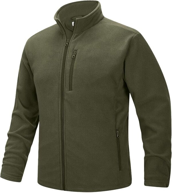 33,000ft Herren Fleecejacke Stehkragen Warm Jacke Männer Leichte Strickjacke Übergangsjacke Outdoor Sweatjacke für Wandern Laufen Freizeit