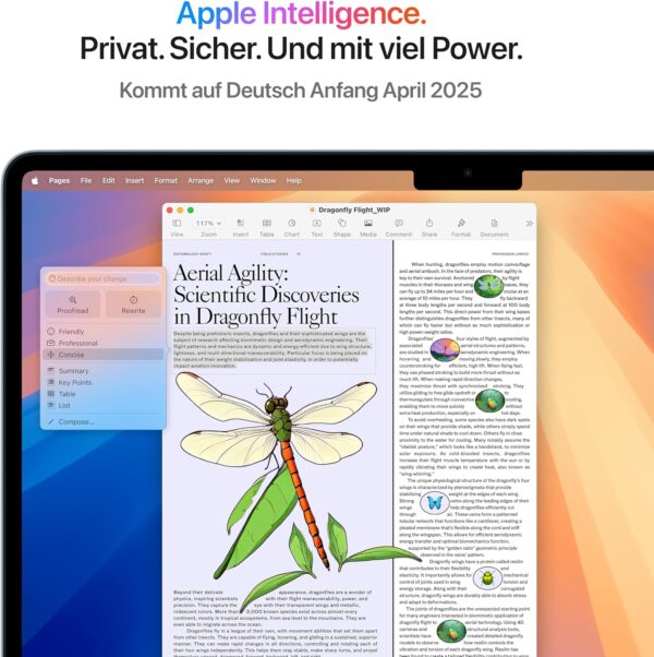 Apple MacBook Air (13", Apple M4 Chip mit 10‑Core CPU und 8‑Core GPU, 16GB Gemeinsamer Arbeitsspeicher, 256 GB) - Polarstern – Bild 4