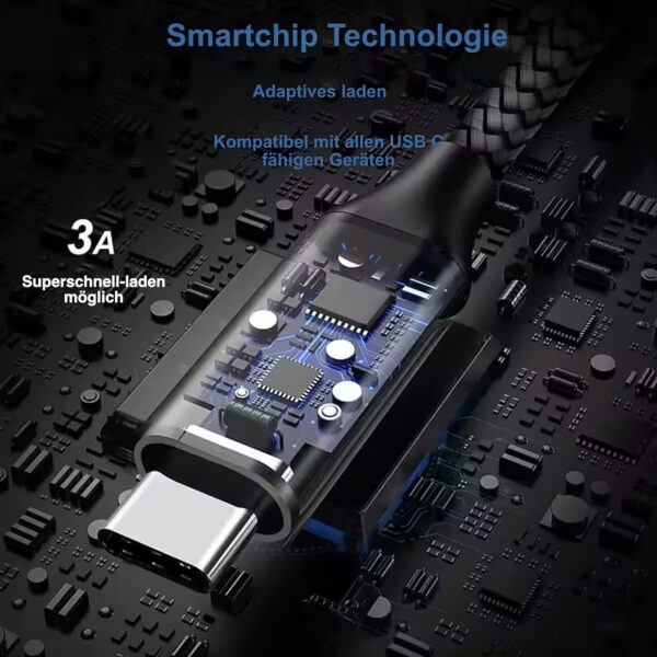 ALPHA ELECTRONICS Schnellladekabel passt für Samsung Galaxy S23 S22 S21 S20 S10 Smartphone-Kabel USB-C, USB-C, Schnellladekabel – Bild 2