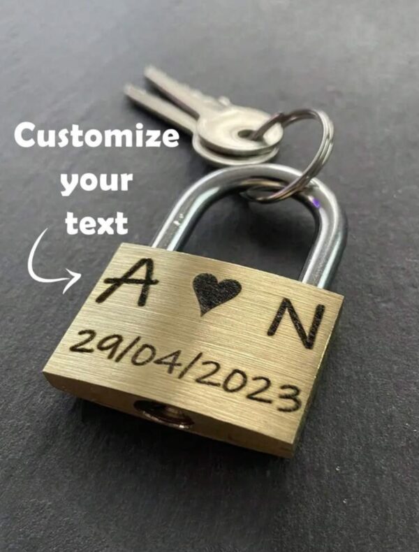 🔒 Personalisierbares Metall-Liebesschloss mit Gravur – Dein einzigartiger Liebesbeweis! 💘