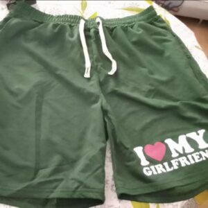 Herren Shorts I Love My Girlfriend Grösse L getragen